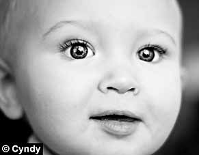 Facial expressions on children