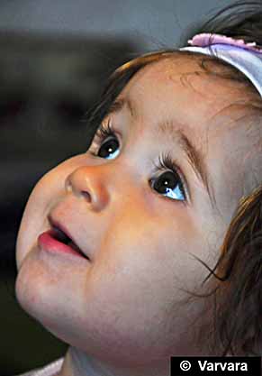 Facial expressions on children